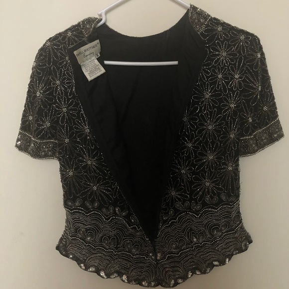 perfect condition full-zip beaded top - Picture 3 of 8